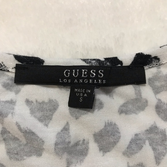 Guess Leopard Print Cold Shoulder Tee - Picture 4 of 5